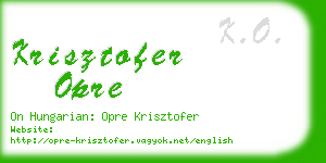 krisztofer opre business card